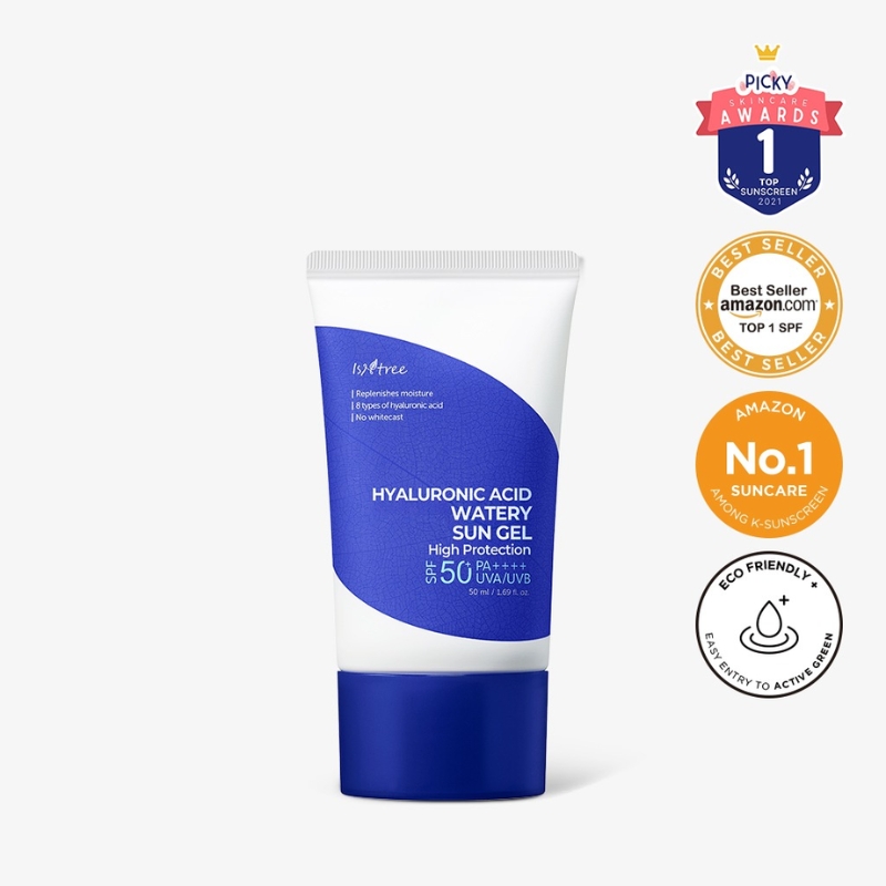 Isntree Hyaluronic Acid Watery Sun Gel Hydrating Sun Protection: Infused with hyaluronic acid, this sunscreen keeps your skin moisturized and protected from UV rays