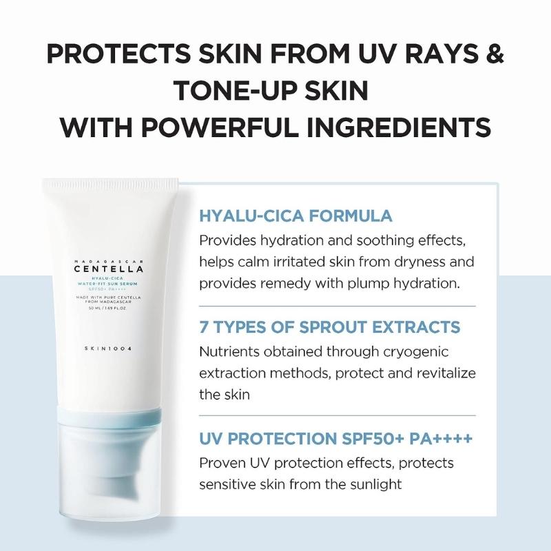 SKIN1004 - Hyalu-Cica Water-Fit Sun Serum SPF50+ PA++++ - Image 9