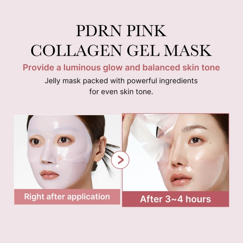 Medicube Salmon DNA PDRN pink collagen jelly gel mask | overnight face mask for glass glow skin- elasticity, hydrating, firming and moisturizing | korean skincare