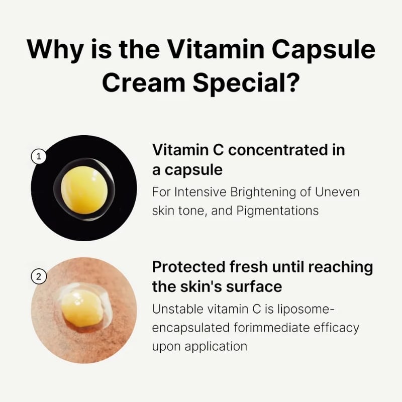 medicube Deep Vitamin C Golden Capsule Face Moisturizer - Liposome Capsules For Wrinkles, Skin Radiance - Transparent Gel for Glow Hydration - Korean Skin Care