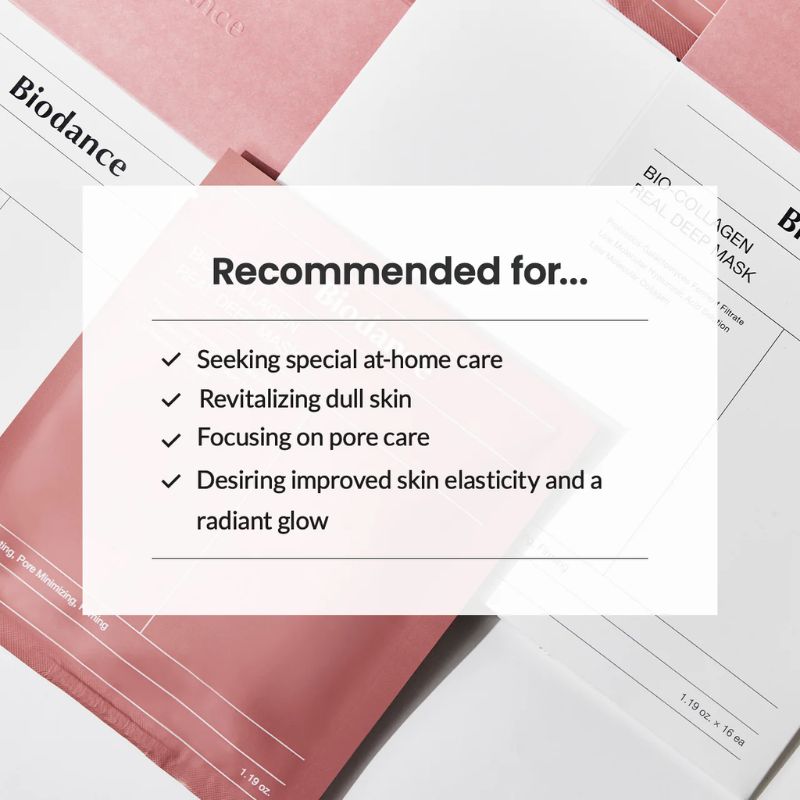 BIODANCE Bio-Collagen Real Deep Mask, Hydrating Overnight Hydrogel Mask, Pore Minimizing, Elasticity Improvement
