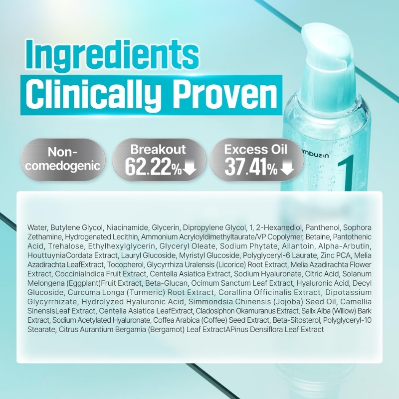 numbuzin No.1 Serum | Pantothenic B5 Active Soothing Serum | Soothing, Hydrating | Pantothenic Acid, Niacinamide | Excess Oil Control, Reduces Breakouts, Acne | Oily, Acne-Prone Skin