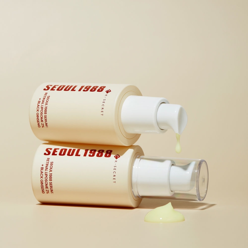 KSECRET SEOUL 1988 Serum : Retinal Liposome 2% + Black Ginseng, 30ml/1.01fl.oz | 58% Black Ginseng Extract | Retinal serum, Bakuchiol, VitaminC&3Peptides for Wrinkle Care | Korean Skincare | seoul1988