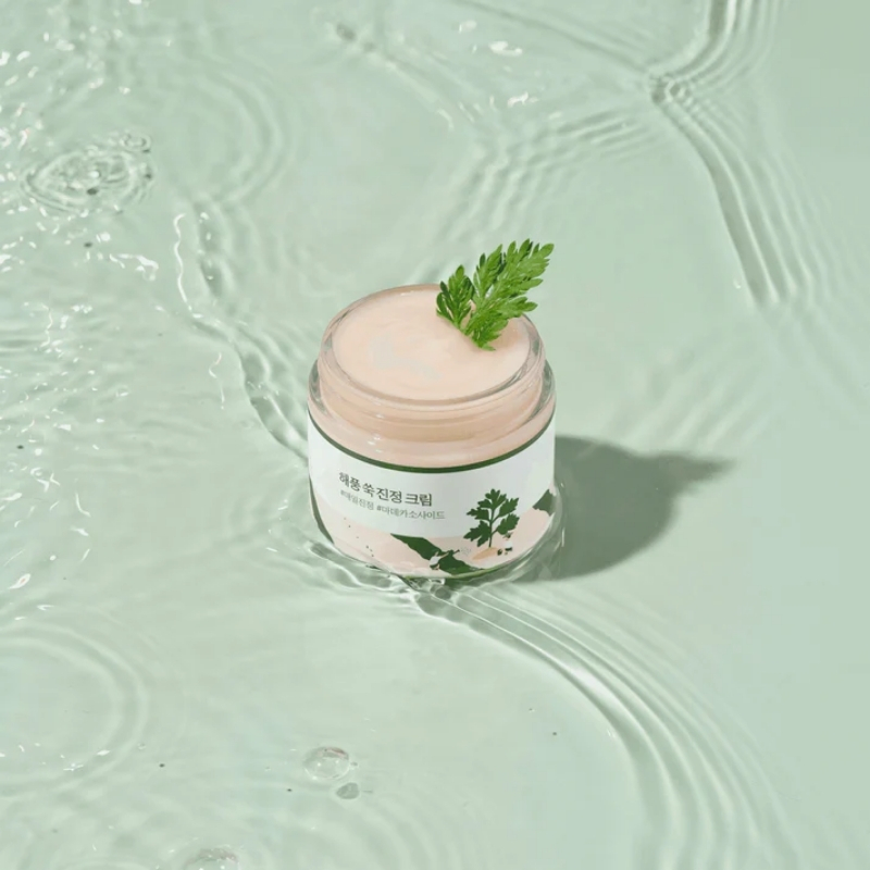 ROUND LAB Mugwort Calming Cream 80ml / Soothing, Moisturizing, Madecassoside, Calming Cream