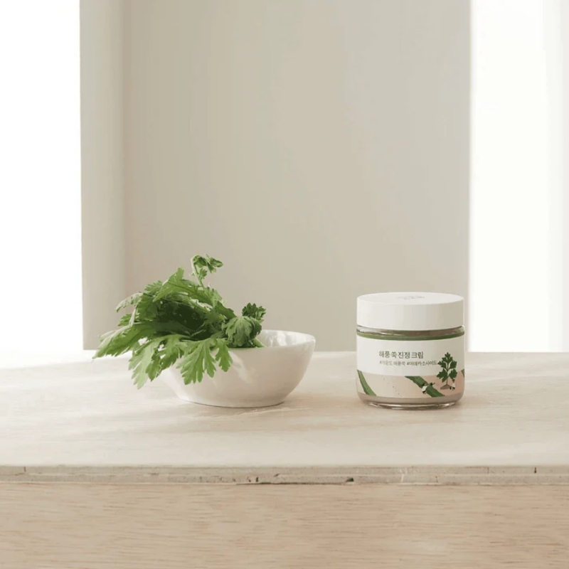 ROUND LAB Mugwort Calming Cream 80ml / Soothing, Moisturizing, Madecassoside, Calming Cream