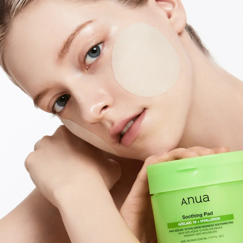 Anua Azelaic 10 Hyaluron Redness Soothing Pad, Troubled & Spot Care with Korean toner pads, Quick & Easy Stretchable Facial Mask with Azelaic acid, Hyaluronic Acid, Korean Skin Care (90 pads) Cyprus Anua