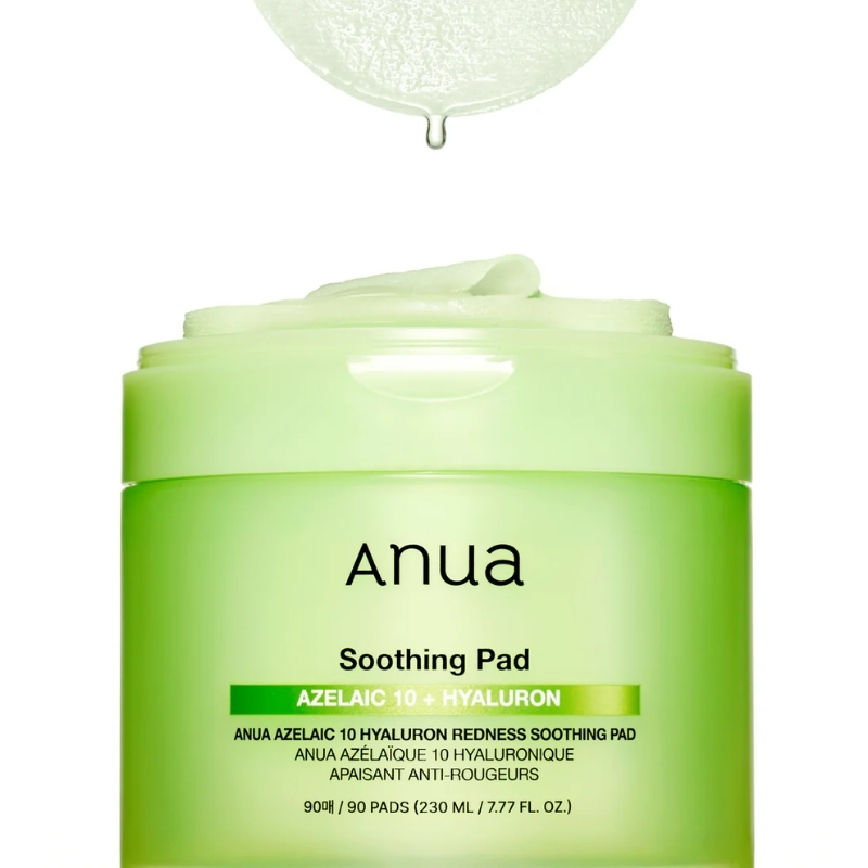 Anua Azelaic 10 Hyaluron Redness Soothing Pad, Troubled & Spot Care with Korean toner pads, Quick & Easy Stretchable Facial Mask with Azelaic acid, Hyaluronic Acid, Korean Skin Care (90 pads) Cyprus Anua