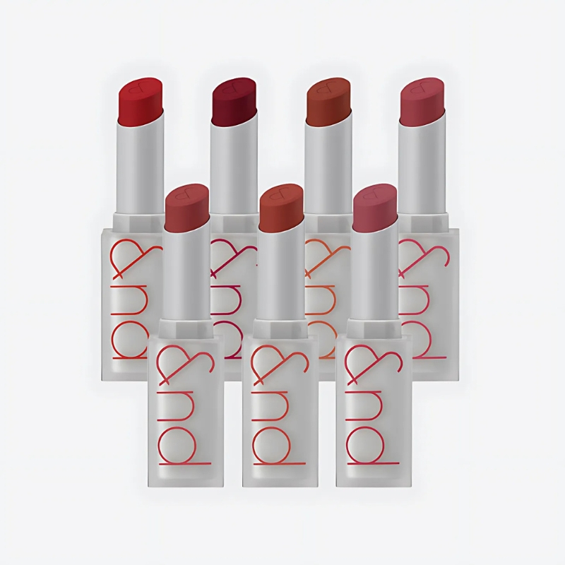 rom&nd Zero Matte Lipstick 3g, 18 TANNING RED, Intense Color, Highly Pigmented, Last All Day, Weightless, Smooth Velvet Texture, Matte Finish, Without Drying or Flaking, Ultra-Adhesive Formula