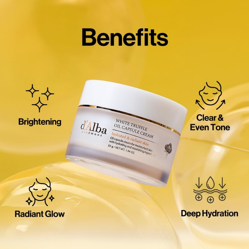 d'alba Piedmont Italian White Truffle Double Serum & Cream, Vegan Skincare, 2-in-1 Face Moisturizer, Vegan Collagen, Skin Firming and Tightening, Non Comedogenic, Suitable for All Skin Types, Cyprus Korean Cosmetics