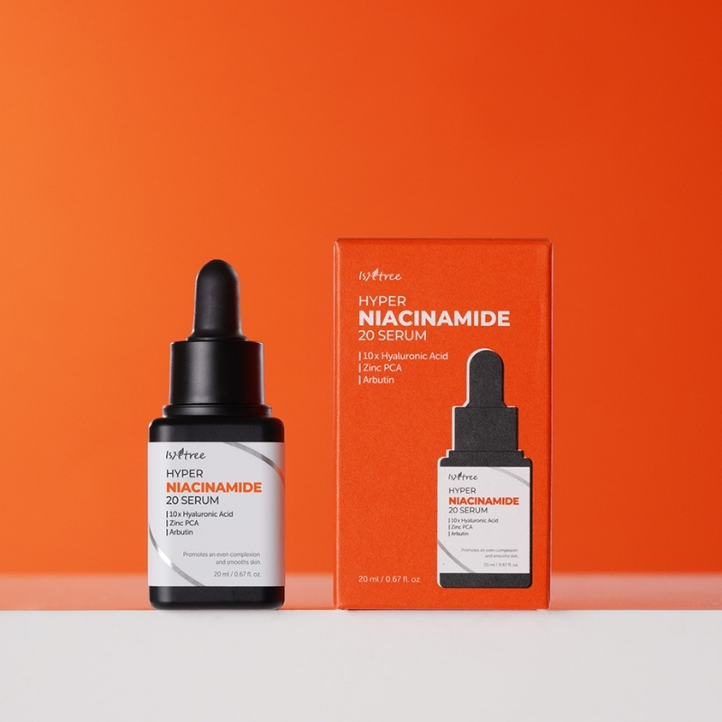 ISNTREE Hyper Niacinamide 20 Serum 20ml | 10x Hyaluronic Acid | Helps Minimize Pores | Evens Skin Tone | Korean Skincare
