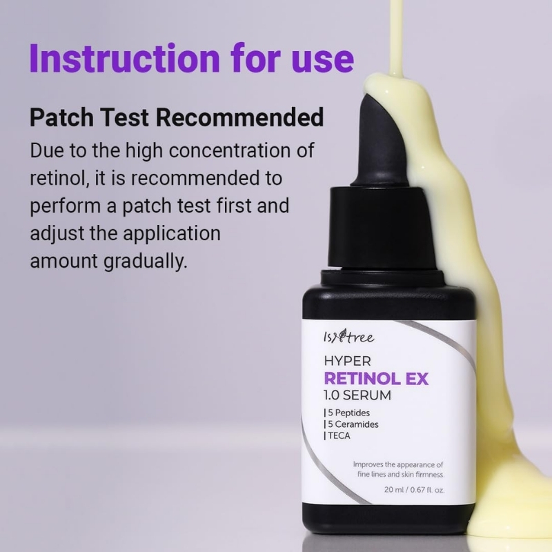ISNTREE Hyper Retinol EX 1.0 Serum 20ml | 5 Peptides | 5 Cermaides | Helps Reduce Fine Lines ISNTREE Cyprus Korean Cosmetics