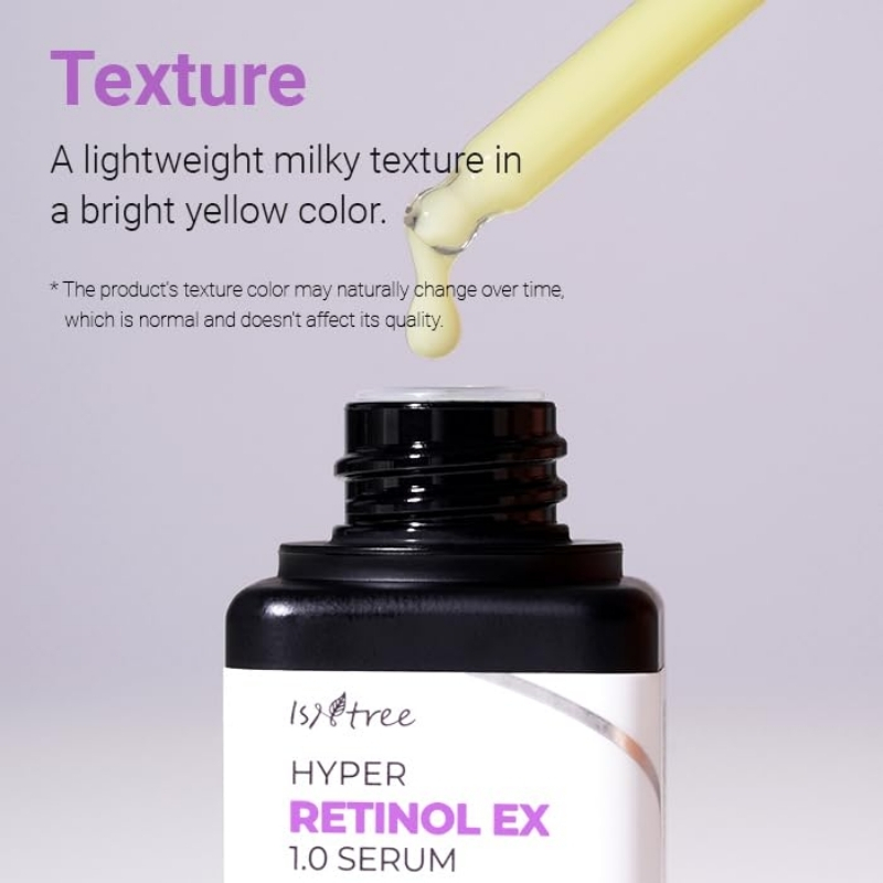 ISNTREE Hyper Retinol EX 1.0 Serum 20ml | 5 Peptides | 5 Cermaides | Helps Reduce Fine Lines ISNTREE Cyprus Korean Cosmetics