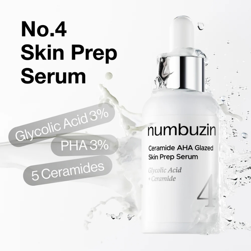 Numbuzin No.4 Ceramide AHA Glazed Skin Prep Serum Mini Kit (1.3ml*10EA), Numbuzin Cyprus