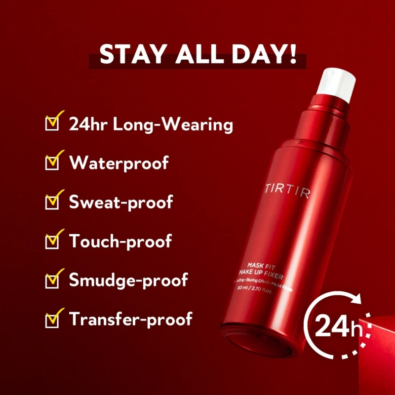 TIRTIR Mask Fit Make-up Fixer, 24H Long Lasting Makeup Finishing Setting Spray, Lightweight and Non-greasy, Tirtir Cyprus