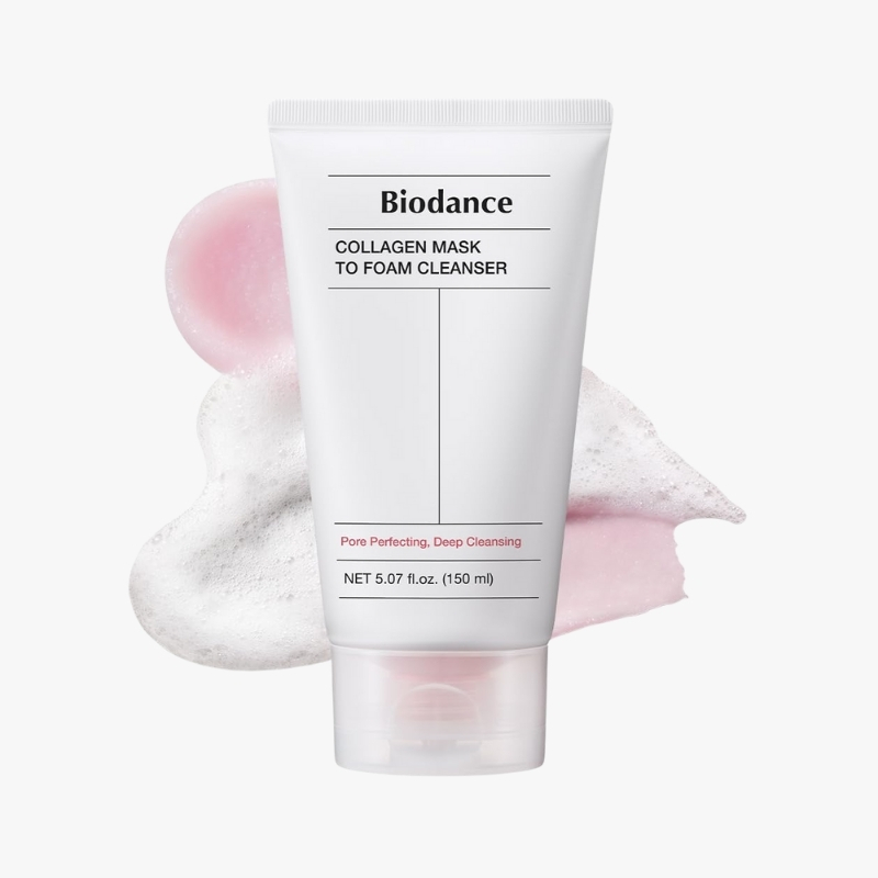 BIODANCE Collagen Mask To Foam Cleanser, Face Wash for Women, 2-in-1 Pore Mask and Hydrating Foaming Facial Cleanser for Sensitive Skin, Oily Skin 150ml
