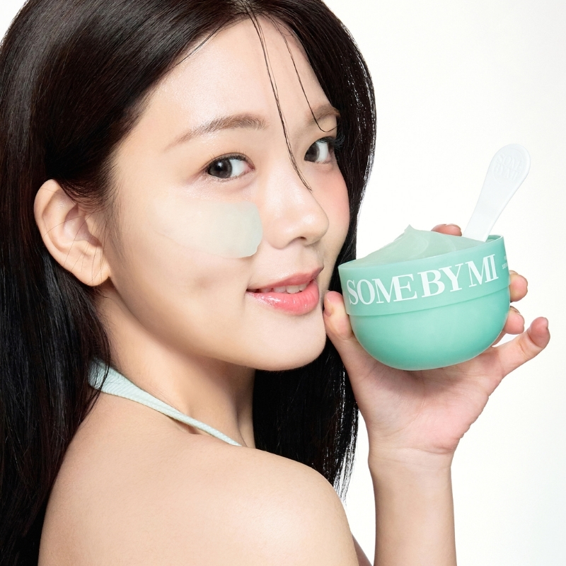 SOME BY MI PDRN Spirulina Soothing Sherbet Mask – 10 Sticks – Korean Vegan Wash-Off Face Mask that Cools by 10.9°C in 10 Minutes – Revitalizes Skin with Spirulina, Seaweed & PHA – Korean Skin Care