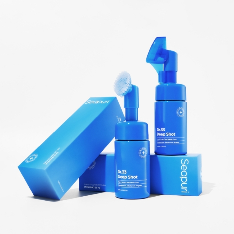 Seapuri Leave-In Exfoliating Scalp Treatment - Detox Bubble Tonic for Dry & Itchy Scalp, Removes Flakes, Sebum & Buildup, Salicylic Acid & Menthol, Korean Hair Care