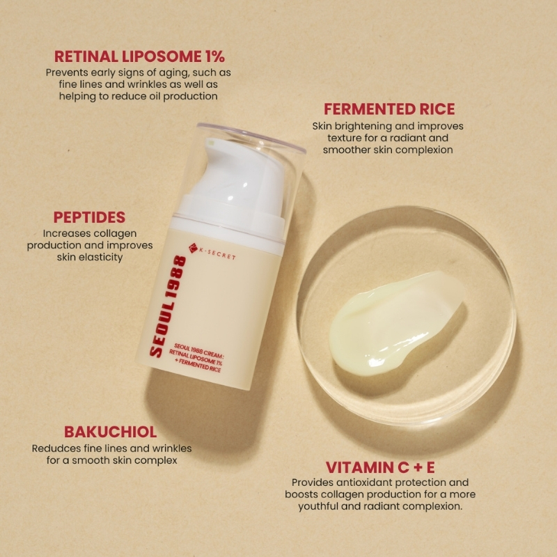 KSECRET - SEOUL 1988 Cream : Retinal Liposome 1% + Fermented Rice 636
