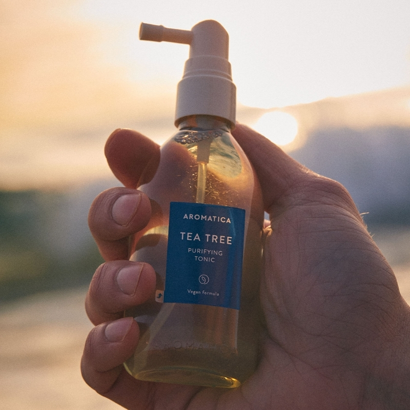 AROMATICA Tea Tree Purifying Tonic, Paraben, Silicone, Sulfate-free | Vegan | Soothing & Cooling Tonic for Your Scalp | Helps Hair Look Healthier and Nourished