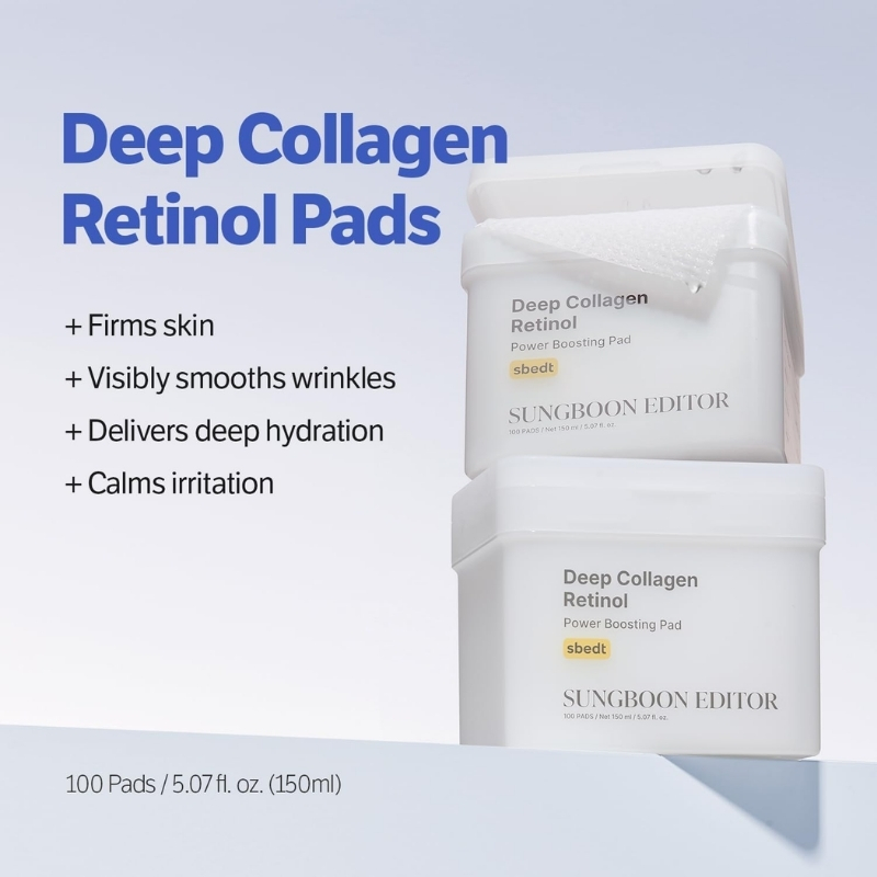 SUNGBOON EDITOR Deep Collagen Retinol Power Boosting Pad