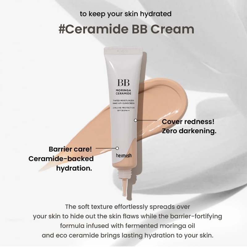 Heimish - Moringa Ceramide BB Cream SPF 30 PA++ - 5 Colors - Image 15