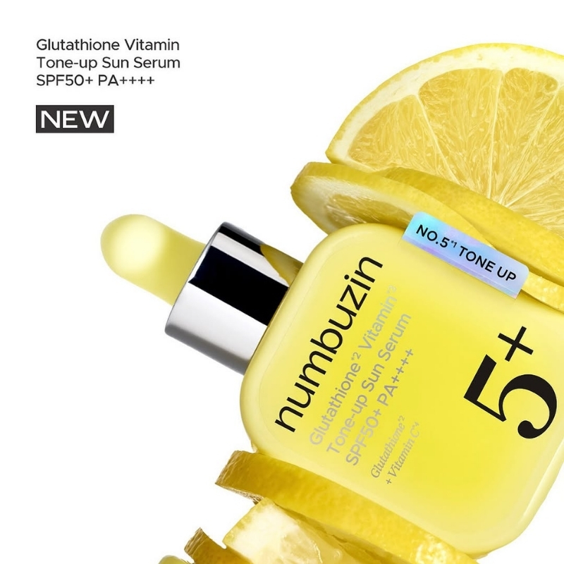 Numbuzin - No.5 Glutathione Vitamin Tone-up Sun Serum 30ml - Image 2
