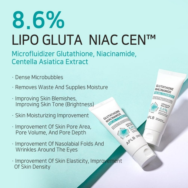 APLB - Glutathione Niacinamide Facial Cleanser 80ml - Image 3