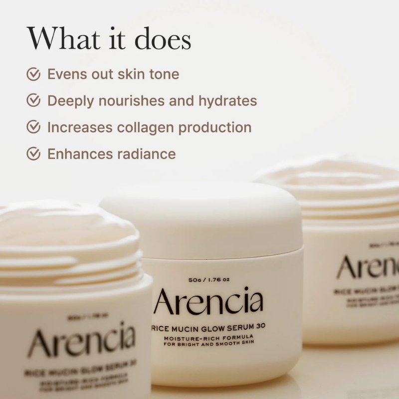 Arencia - Rice Mucin Glow Overnight Serum 30 (50g) - Image 3