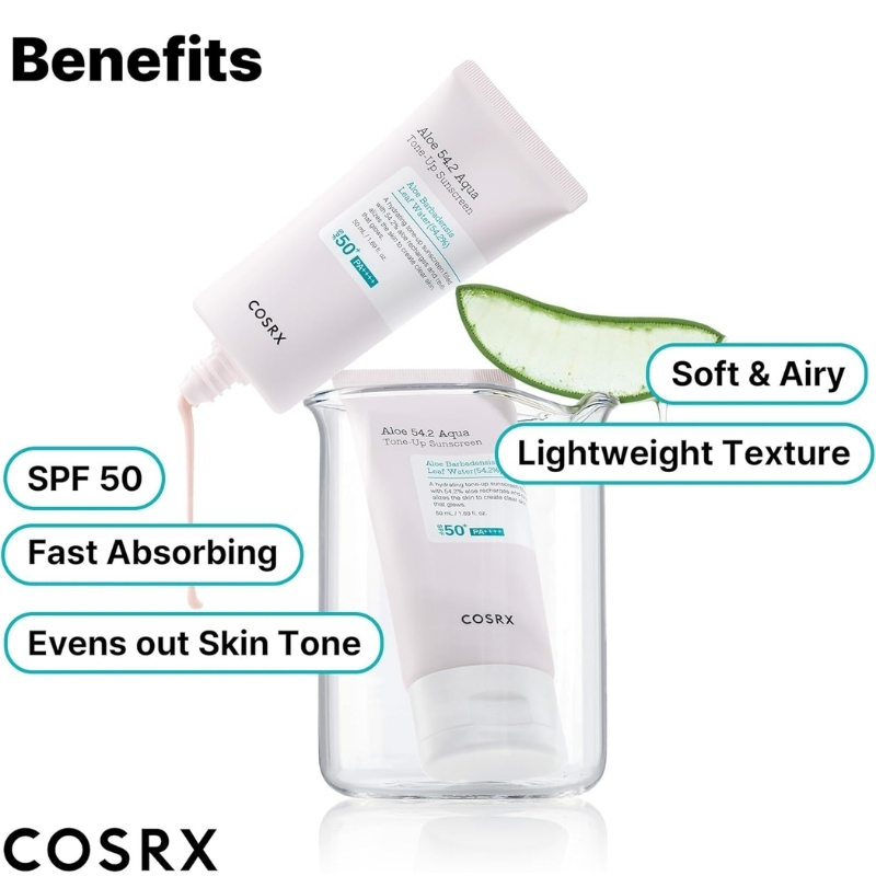 Cosrx - Aloe 54.2 Aqua Tone-up Sunscreen SPF 50+ PA++++ - Image 4